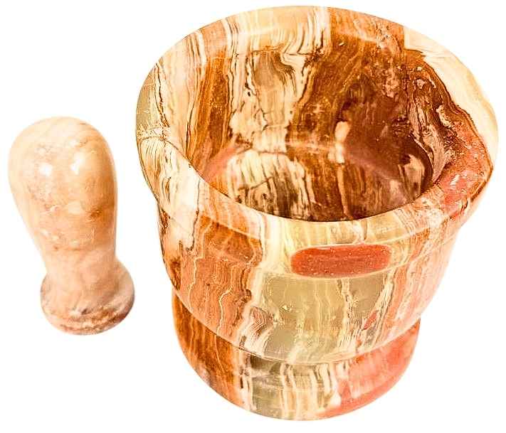 Pestle de mortier en pierre naturelle naturelle
